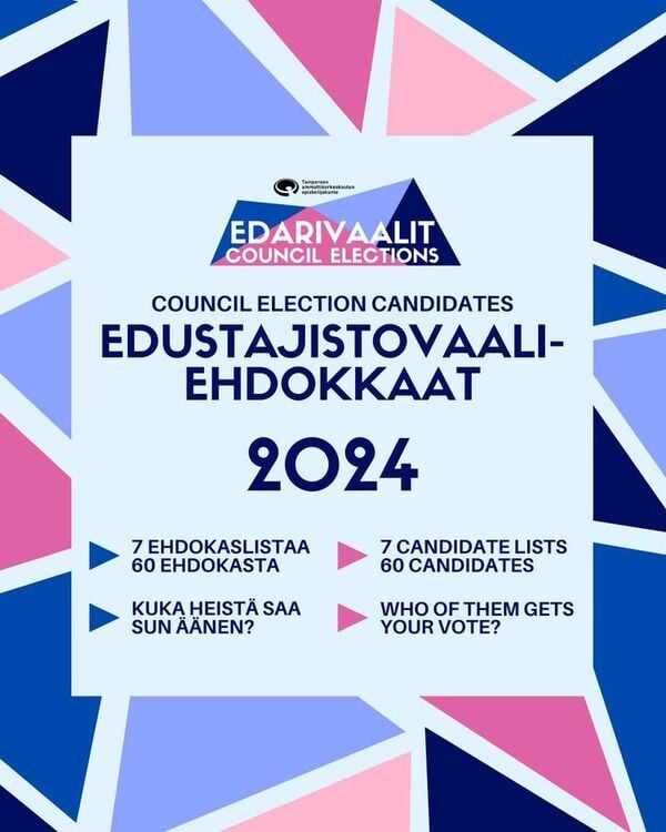 Tässä ovat Tamkon edustajistovaalien upeat 60 ehdokasta! 🤩 Huomenna keskiviikkona…