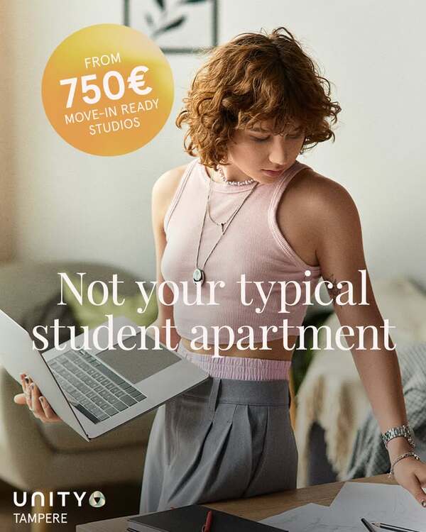 AD UNITY Tampere: Move into a fully furnished studio –…