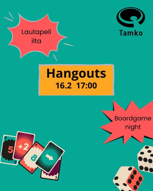 Tule hengailemaan kavereiden kanssa Lautapeli-iltaan! 🎲♟️🧩 Tule siis Solun saunalle&hellip;