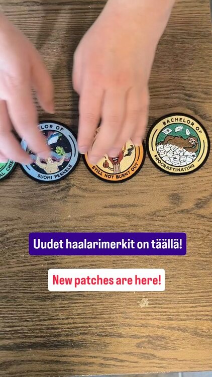 Uudet haalarimerkit ja varastoon täydennetyt vanhat merkit tulee myyntiin pian&hellip;