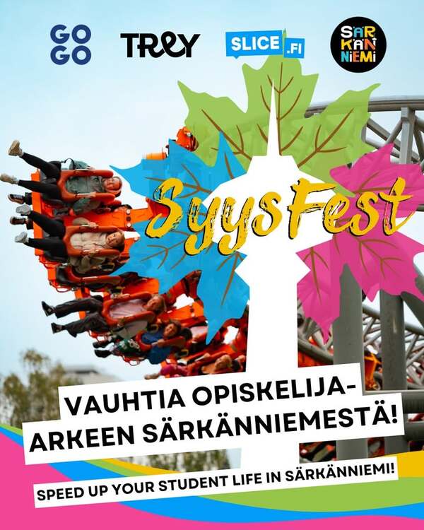 Vauhtia opiskeluiden alkuun! 🎢 Tule huvittelemaan SyysFestiin kanssaopiskelijoiden kesken Särkänniemeen&hellip;